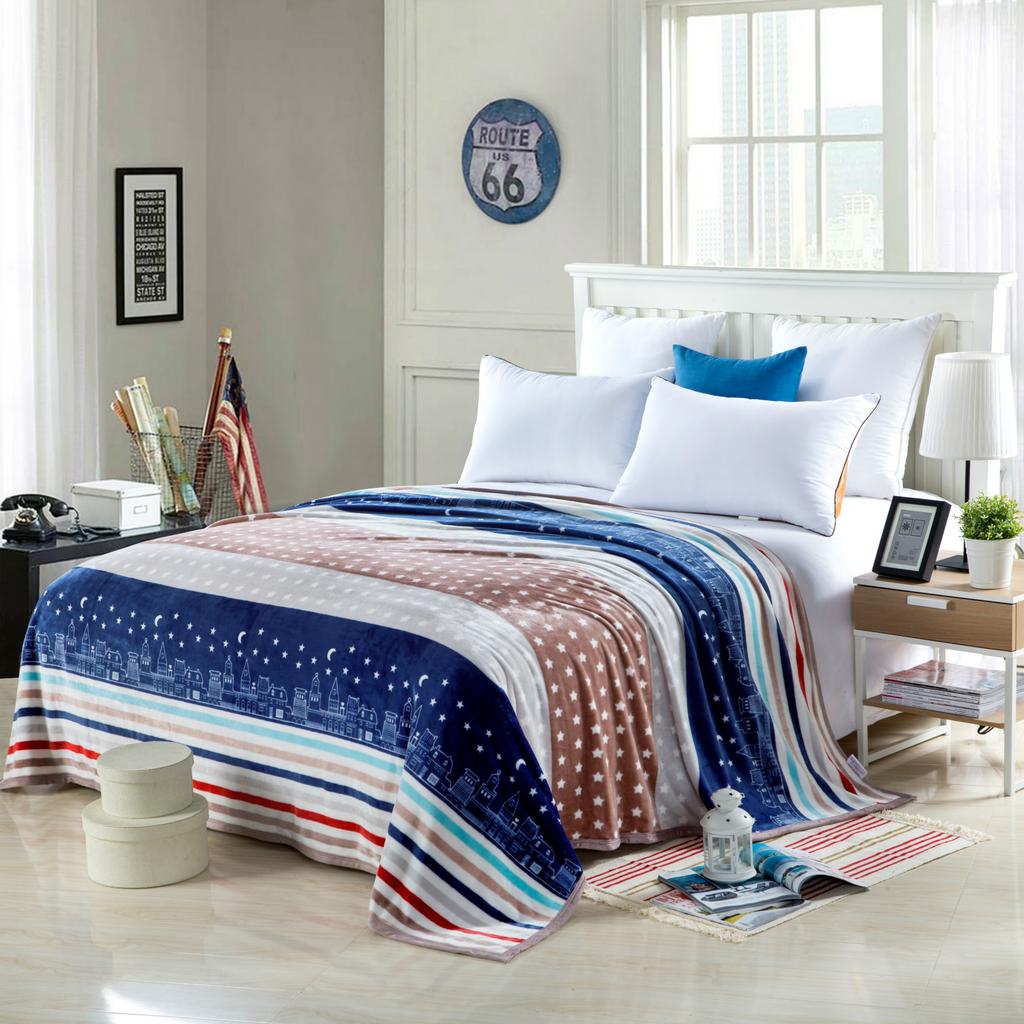 Осенне-зимнее одеяло из толстого кораллового флиса с принтом, флисовое одеяло Falei, трансграничное фланелевое одеяло