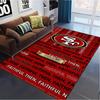 49ers Logo Carpet Rug for Living Room Bedroom Home Sofa Decoration,Kids play Non-slip Floor Mat