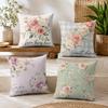 Rose Plaid Print Cushion Cover Short Plush Soft DoubleSided Printing Pillow Case Cozy Sofa Bedroom Home Decor Gift