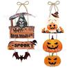 Halloween Door Hanger Pumpkin Bat Skeleton Witch Ghost Party Decor