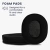 Чехол для наушников kwmobile 2x, совместимый с Sony INZONE H3, сменные амбушюры, искусственная кожа, черный -