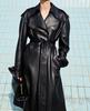 Leather Long Trench Coat Stylish Long Coat NEW Designer Women's Genuine Lambskin