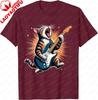 Cat Playing Guitar Rock Star Rock And Roll For Unisexs And Unisexs 100 Cotton Shortsleeved Shirt Y2k Printed Tshirt
