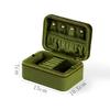 Velvet Jewelry Box Portable Travel Organizer Double Layer Ring Slot
