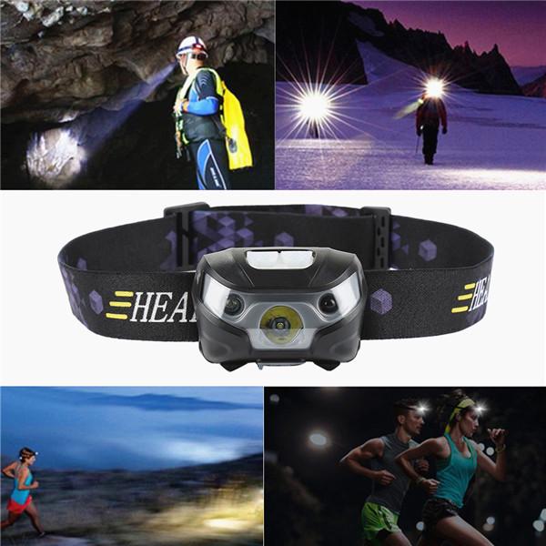 Мини-USB аккумуляторная светодиодная налобная лампа датчик движения тела велосипедный головной свет открытый фонарик