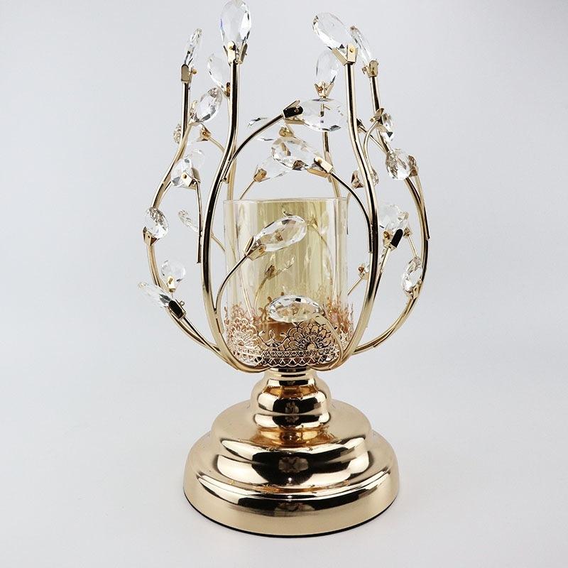 Европейский подсвечник, хрустальный металлический подсвечник, украшения, свет, роскошь, американский домашний обеденный стол, реквизит для ужина при свечах, романтика