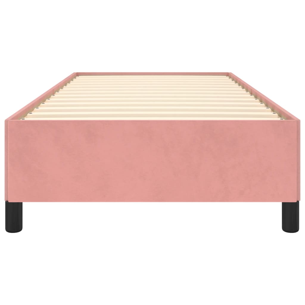 Pink Bed Frame 80 x 200 cm Velvet