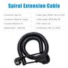 Удлинитель европейского стандарта, 3 метра, спиральный кабель питания с вилкой типа «папа» на розетку типа «мама», вилка европейского стандарта Schuko, 230 В/16 А, IP20