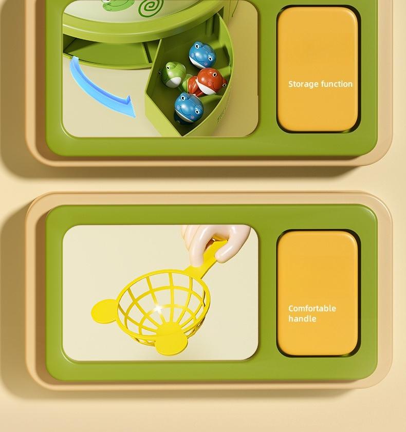 1 КОМПЛЕКТ Детская катапультирующая лягушка вертушка мультяжная сеть для ловли лягушек тренировка концентрации звук и свет электрическая игрушка