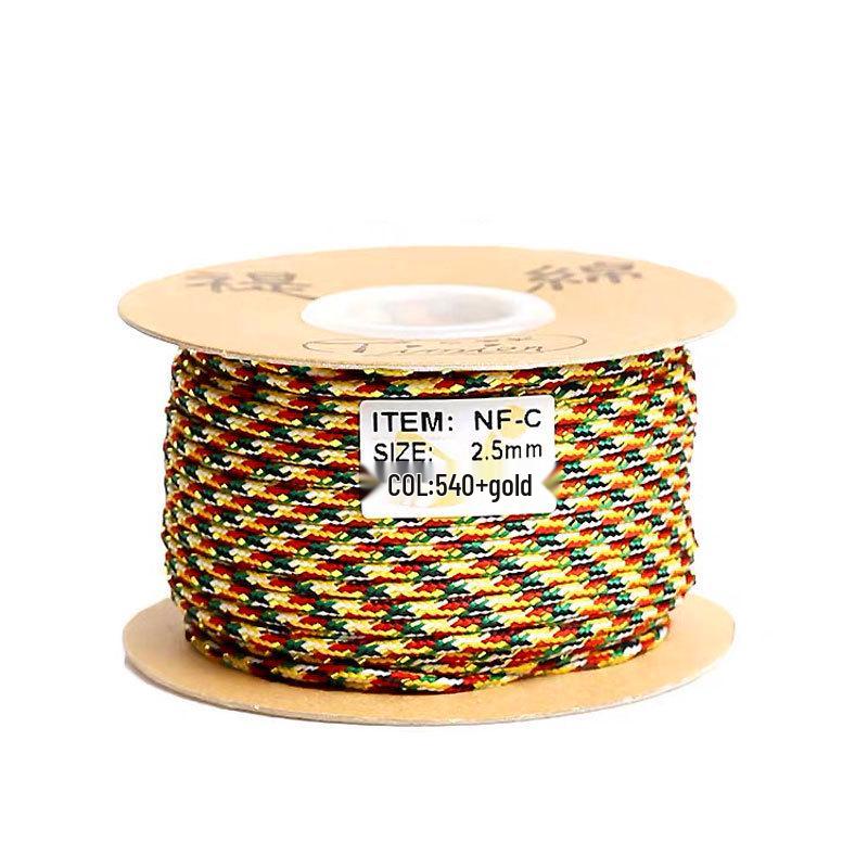 Пятицветный плетеный шнурок для браслета: Нить Ваджра из нефрита для Вэньвань, буддийских бусин, бодхи «Звезда и Луна» и бисерных нитей