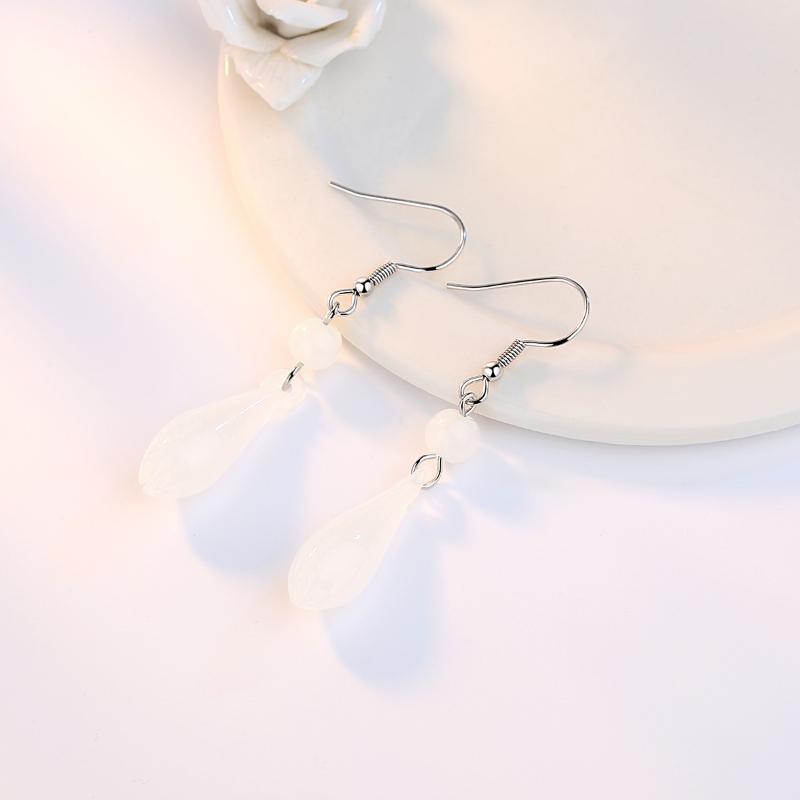 Женские корейские модные элегантные 925 посеребренные антиаллергенные серьги с цветком магнолии, висячие серьги, женские украшения для ушей, рождественский подарок