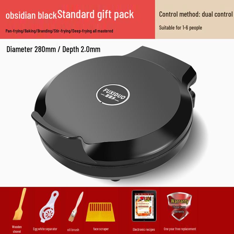 Non-Stick Double-Sided Electric Griddle: Enlarged Pancake & Crepe Maker, Stir-Fry, Baking, and Dumplings Cooker