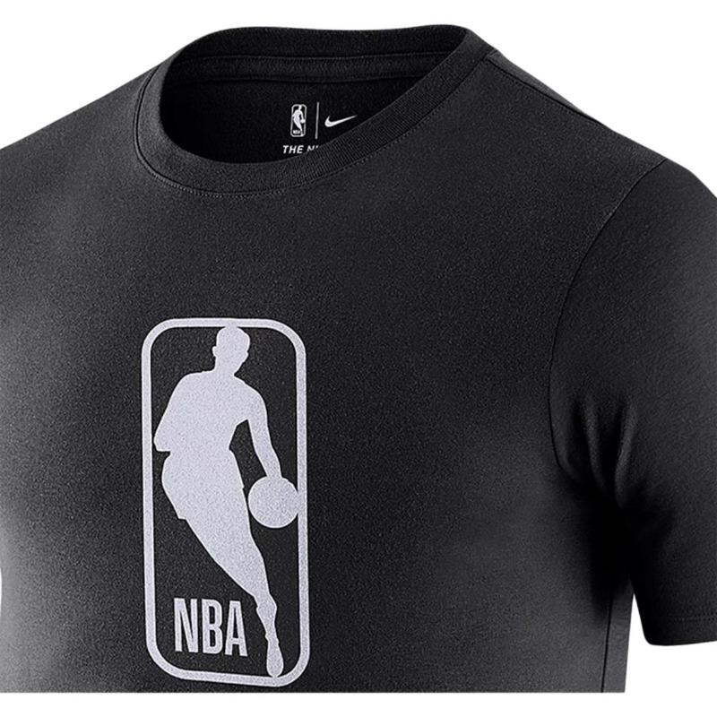 Nike Быстросохнущая дышащая спортивная футболка с логотипом НБА, круглый вырез, топы унисекс с короткими рукавами, черный AT0516-010