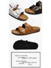 Мужские сандалии Birkenstock с двумя пряжками и открытым носом - Летняя повседневная уличная обувь Шлепанцы