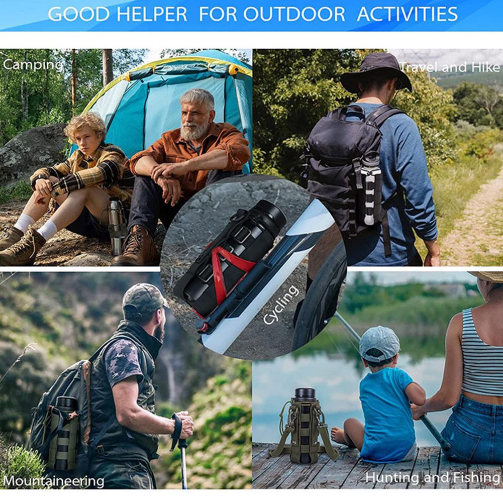 Держатель для бутылки с водой для кемпинга, многоцелевой дорожный чехол для чайника, сумка для топливных бутылок для активного отдыха на открытом воздухе