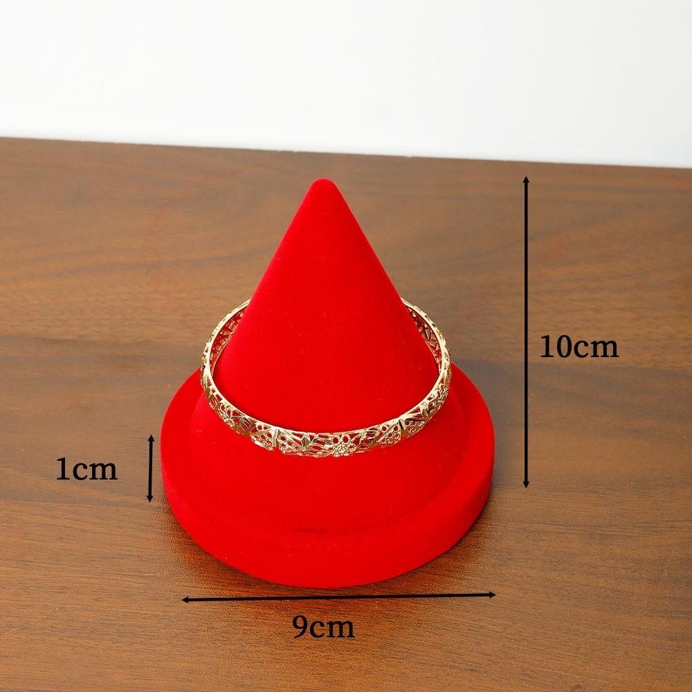 Cone Shape Bracelet Display Stand Flocking Surface Bracelet Showcase Jewelry Shop Counter