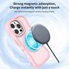 For iPhone 16 Pro Case Compatble with MagSafe Kickstand TPU+PC Phone Cover Built-In Mirror