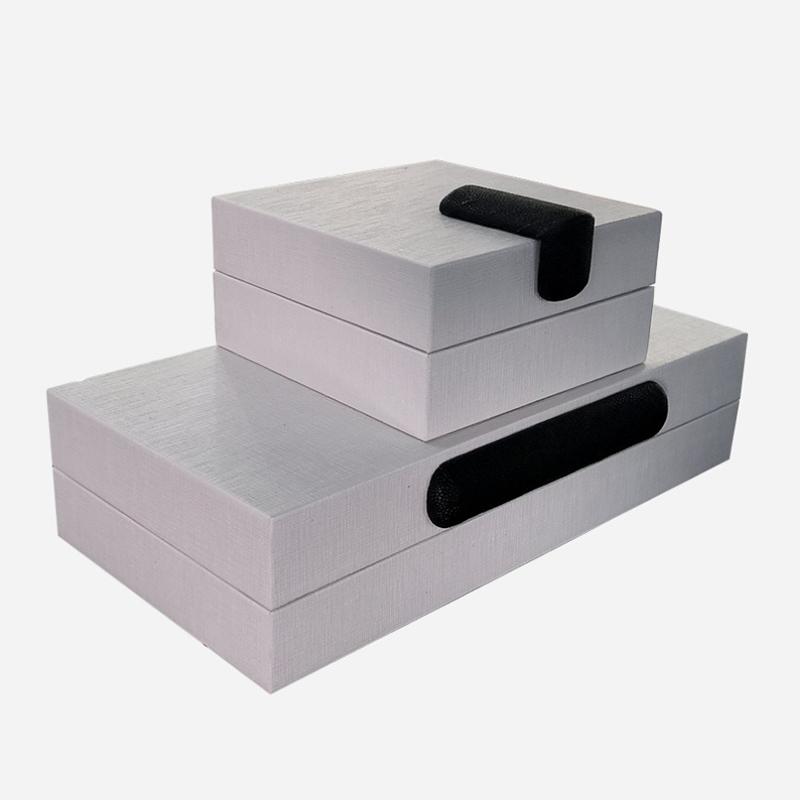 Шкатулка из скандинавской кожи для ювелирных изделий Модель комнаты Ящики для хранения Творческий роскошный орнамент Организация часов Дисплей Бусины Ювелирные аксессуары Упаковка