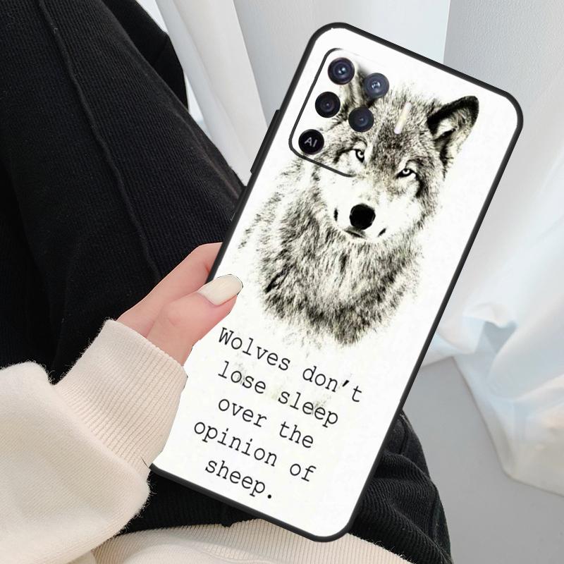 Animal Wolf Howling Case For Oppo A17 A57 A77 A40 A78 A54 A74 A94 A76 A16 A96 A18 A60 A80 A38 A58 A98 A15 A5 Pro