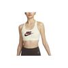 Swoosh Logo Strength Support Quick-Dry Sports Bra Women Underwear Coconut-Milk FB4081-113