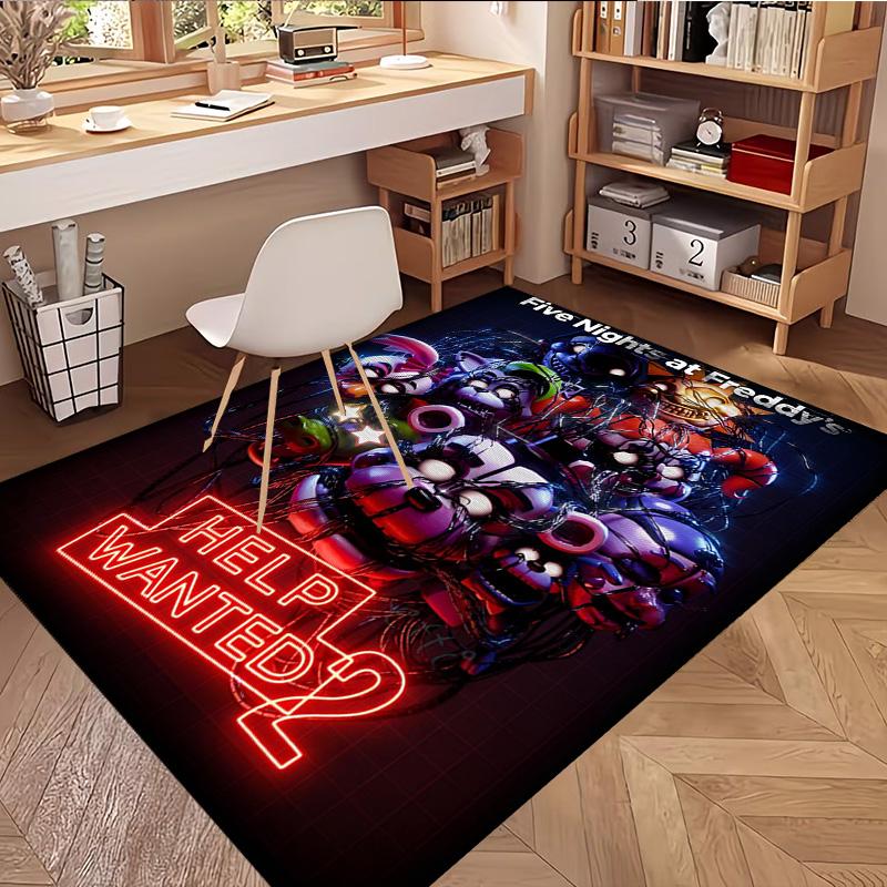Five Nights at Freddy's Print Rug, Washable Floor Carpet, For Entryway Dorm Laundry Room Office Study, Home Decor Birthday Christmas Gift