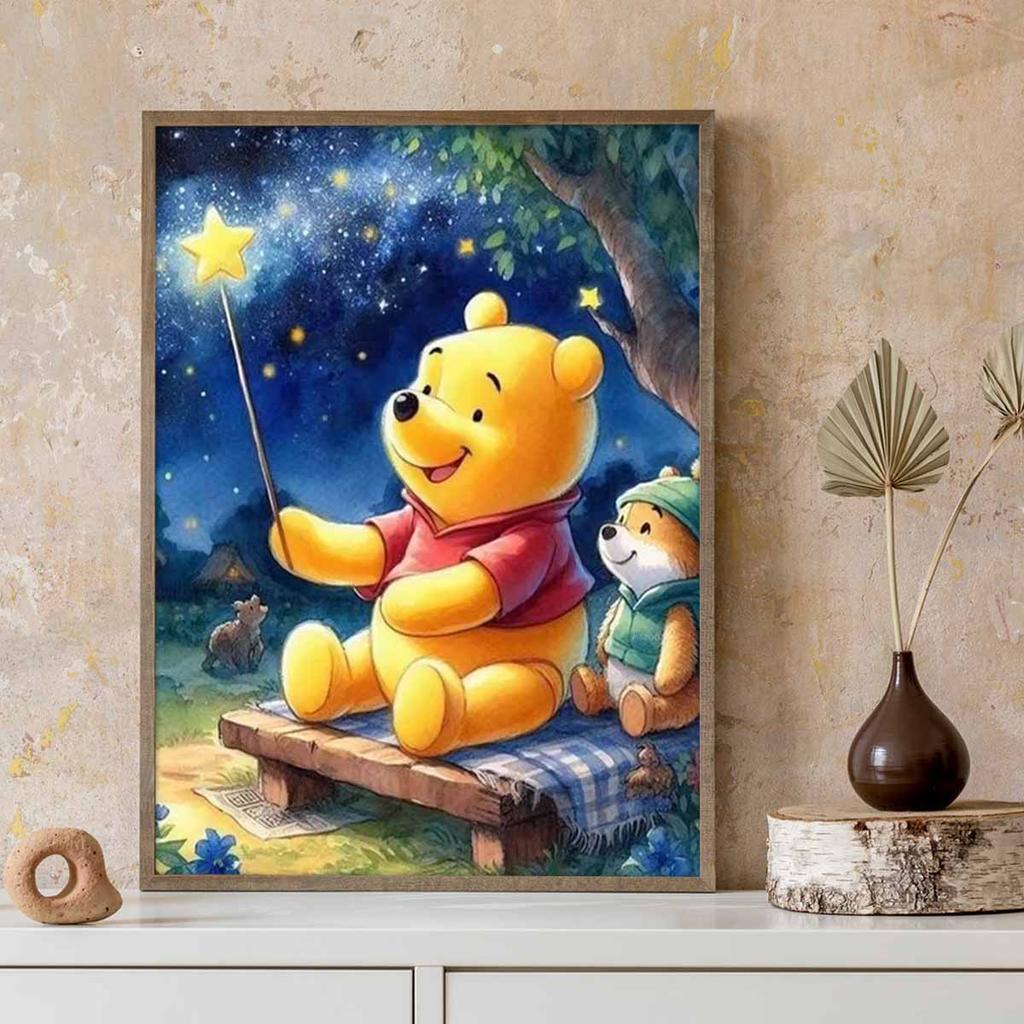 DIY Diamond Painting The Fairy Wand and Winnie Cross Stitch Kit Mosaic Art Diamond Painting Full Circle Diamond Home Decoration
