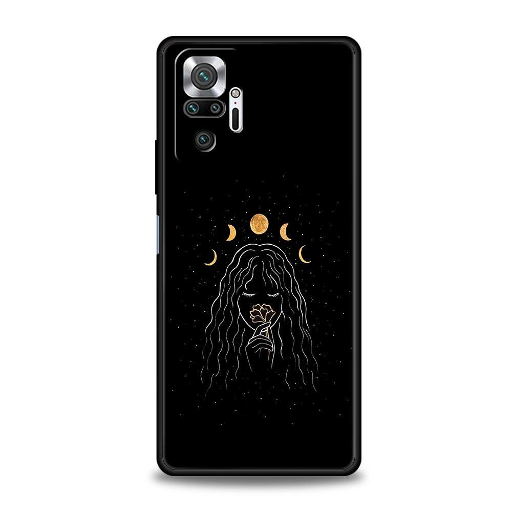 Simplicity Line Art Sun Moon Phone Case For Xiaomi Redmi Note 13 12 5G 9S 9 8 10 11 Pro 4G 9T 13C 12C 10C 9C 9A 7 Pro Soft Cover