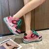 Цветные кроссовки на толстой подошве, женские, европейская станция, весна 2025, новые, обувь для спорта и отдыха, увеличивающая рост, обувь интернет-знаменитости