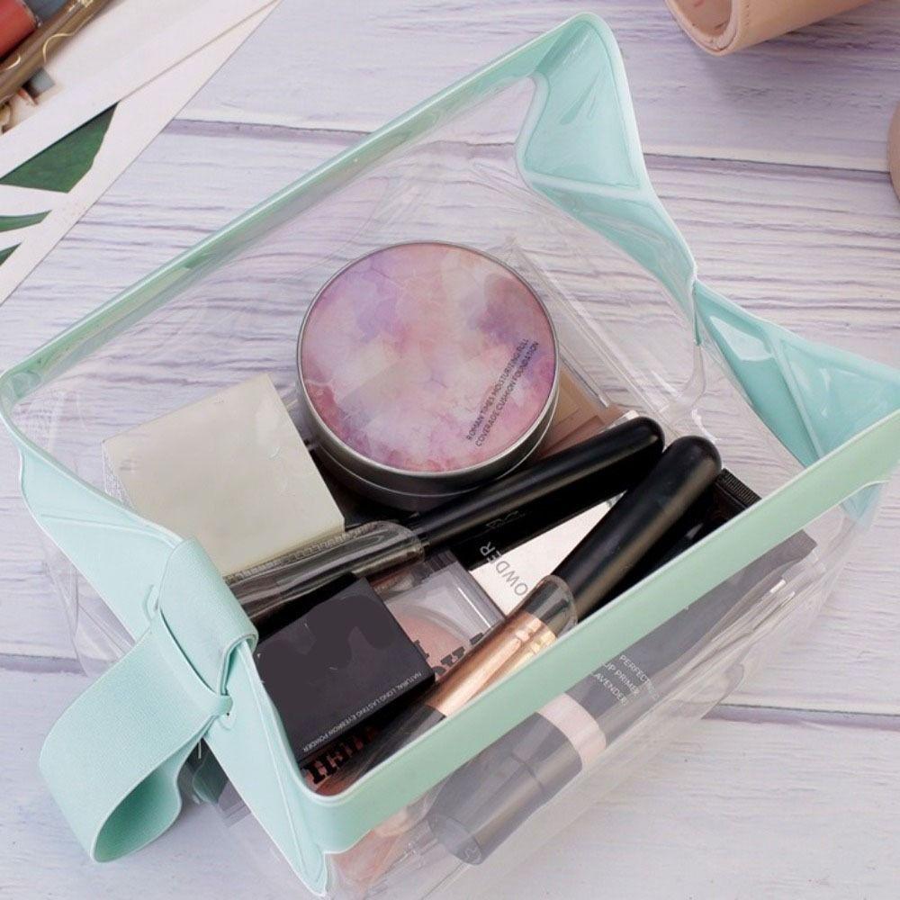 Large Capacity PVC Makeup Bag Magnetic Closure Cosmetic Pouch Portable Clear Toiletry Bags Bath