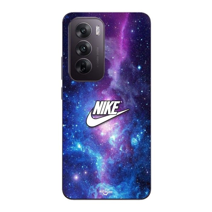 Coque Pour Oppo Reno 12 5g Nike logo blanc espace coloré Maniacase