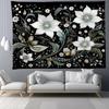 Black and White Tree Floral Pattern Bedroom Living Room Tapestry Home Wall Decoration Tapestry