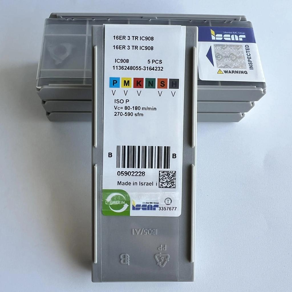 ISCAR / 16ER3TR IC908 /Промышленные сменные твердосплавные пластины 10 шт.
