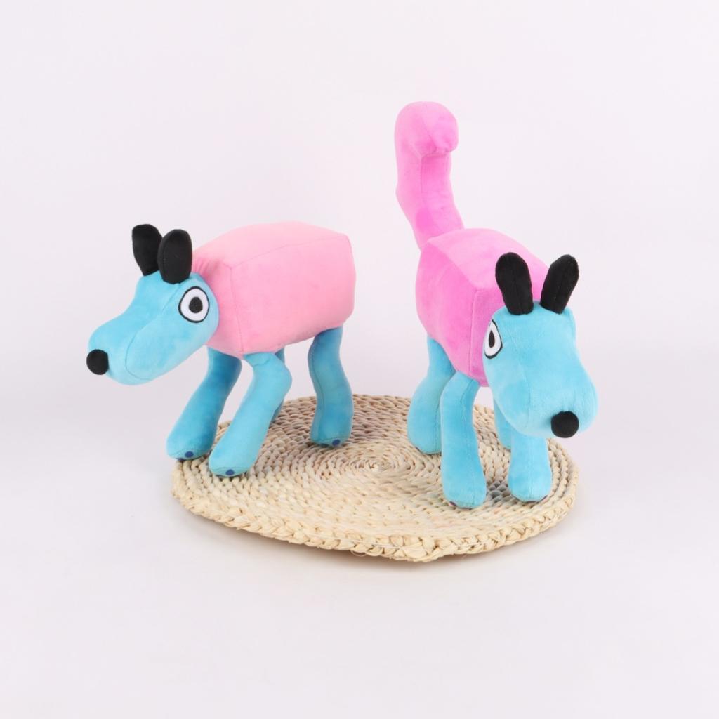 Wobbledog плюшевая качающаяся собака стоячая позиция розовая синяя собака игровая периферийная плюшевая кукла