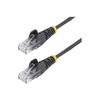 Cordon De Brassage CAT6 - STARTECH - 2M - Noir - 28 AWG - Fil De Cuivre LSZH