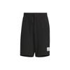 Solid Color Mid-Waist Elastic Outdoor Sports Shorts Unisex Bottoms Black JP4591