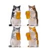 Handicraft Beer Cat Figures Cartoon Cat Statue Toy Funny Cat Center Console Ornaments  Home Decor
