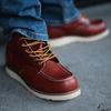 Fashion Men's Boots Men's Shoes Square Toe Wine Red Plush and Thick Leather Boots Work Clothes Shoes  Platform Boots Sneakers Boots Men