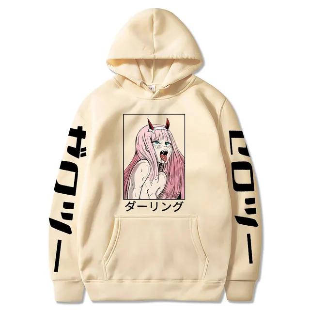 Darling In The Franxx Аниме-пуловер Женские толстовки унисекс с капюшоном S Флисовые спортивные толстовки Zero Two Hoodie Oversize Streetwear Top
