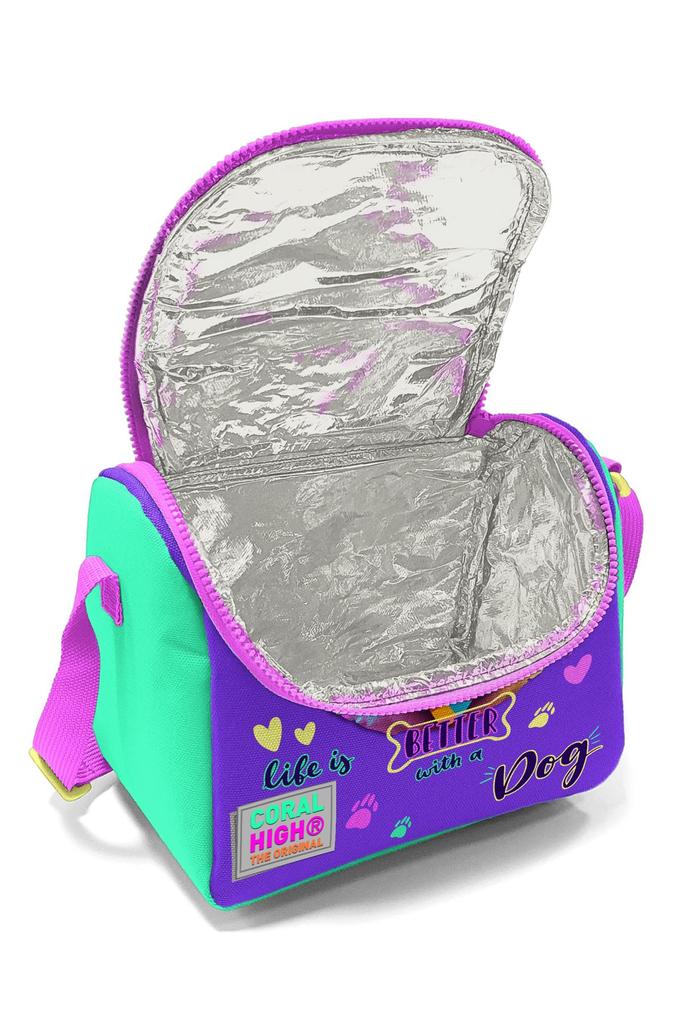 coral high Детская желто-розовая сумка с милыми собаками и тремя отделениями, набор из 3 предметов SET0123952