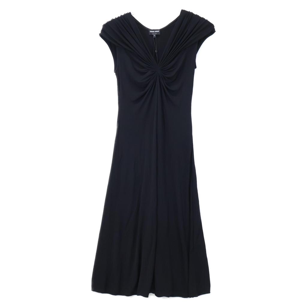 Giorgio Armani 3KAA71 AJZWZ 20 лет Драпированное платье без рукавов платье 40 черныйБ/у