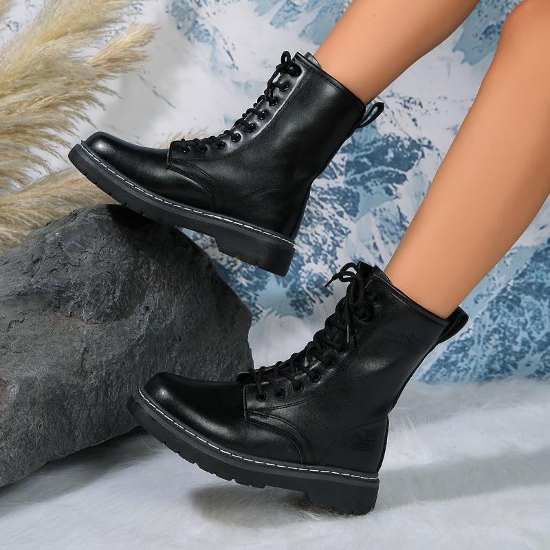 Women Boots Casual Shoes Woman Leather Chelsea Ladie Classic Punk Female Goth Shoes High Platform Boots Women Botas Mujer
