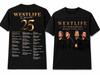 Футболка Westlife 25-й Юбилейный Тур 2026, Футболка с принтом Музыкального Концертного Тура UK