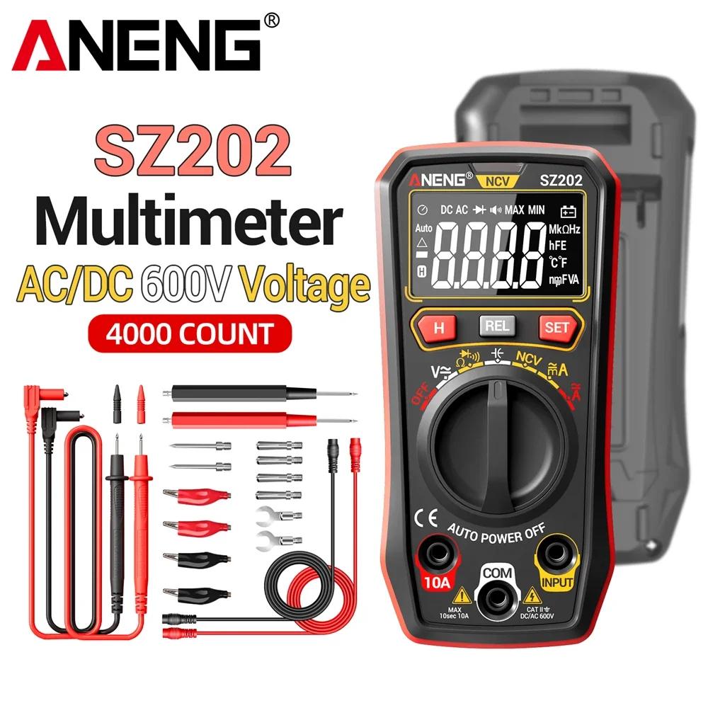 ANENG SZ202 Digital Multimeter Tester Tools 1999 Counts Buzzer AC/DC Voltage Tester 10A Current Meter Resistance Capacitor NCV