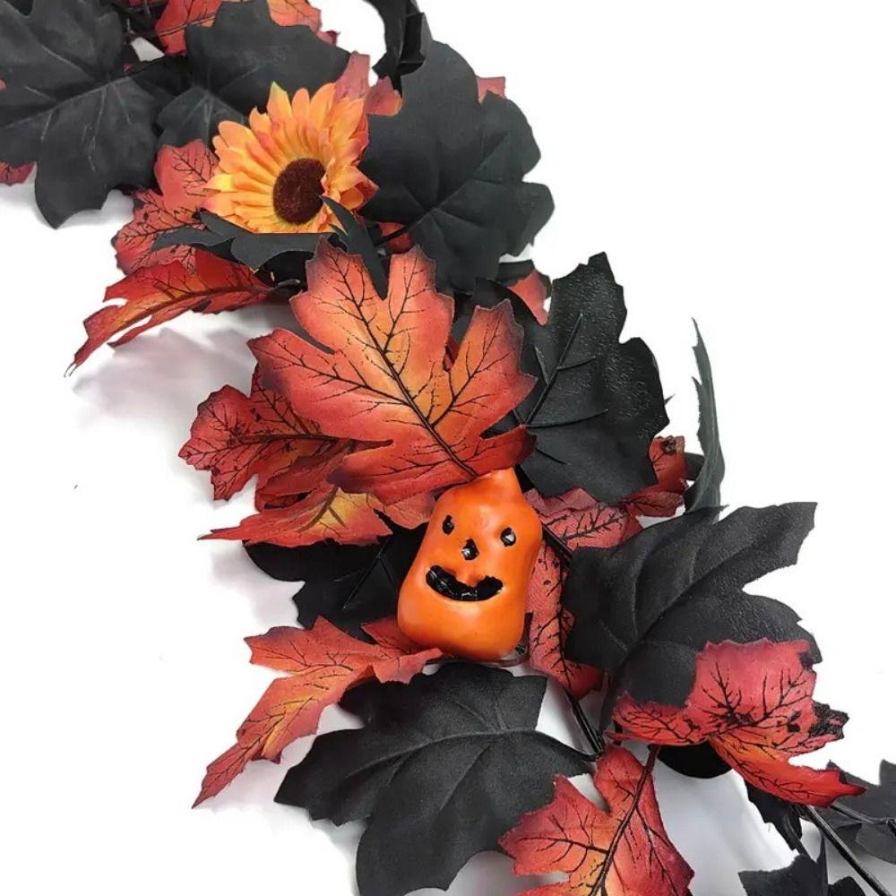 Silk Halloween Leaf Vines Realistic Artificial Hanging Vine Garland Table Decoration