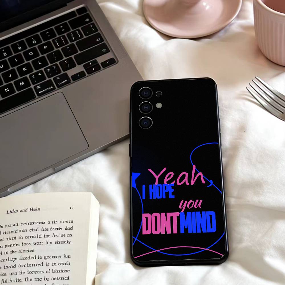 Флуоресцентный переливающийся узор для пары Чехол для телефона Для Samsung S25,24,23,22,30,21,10,9,Ultra,Plus,Lite,FE,4,5 G Мягкий черный чехол
