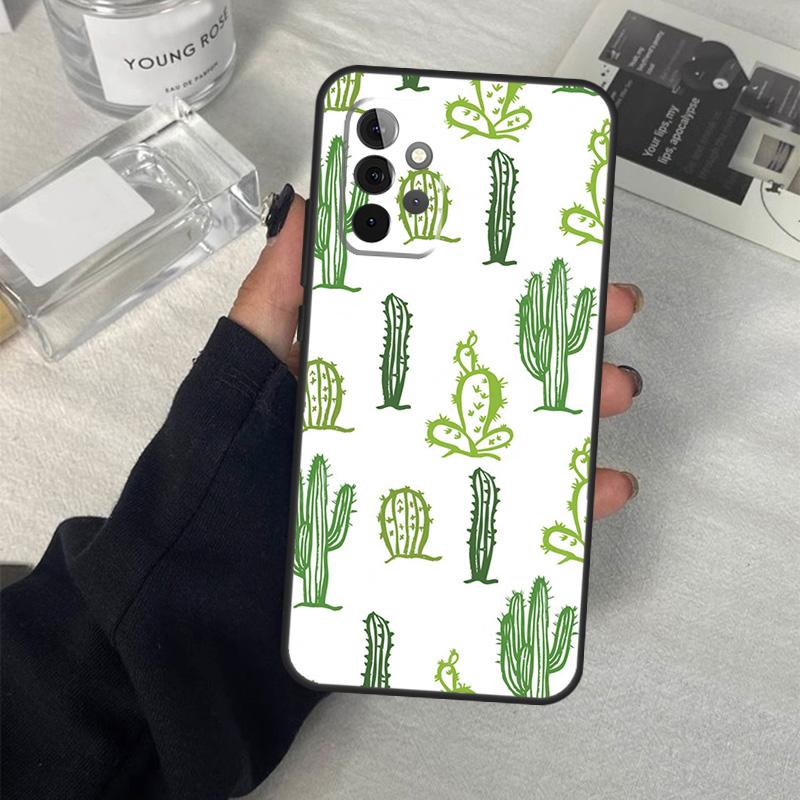 Чехол с узором кактуса для Samsung Galaxy A56 A36 A16 A33 A13 A23 A52 A32 A12 A54 A34 A14 A53 A15 A35 A55 A17