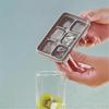 3 Pack Flexible Silicone Mini 6 Blocks Ice Tray Mold With Lid Ice Cube Box