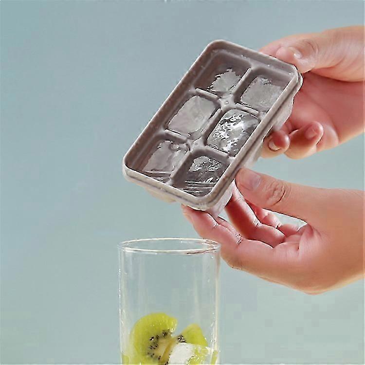 3 Pack Flexible Silicone Mini 6 Blocks Ice Tray Mold With Lid Ice Cube Box