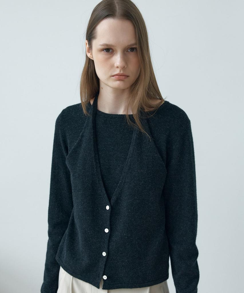 AHWE Halter Slit Knit_Charcoal
