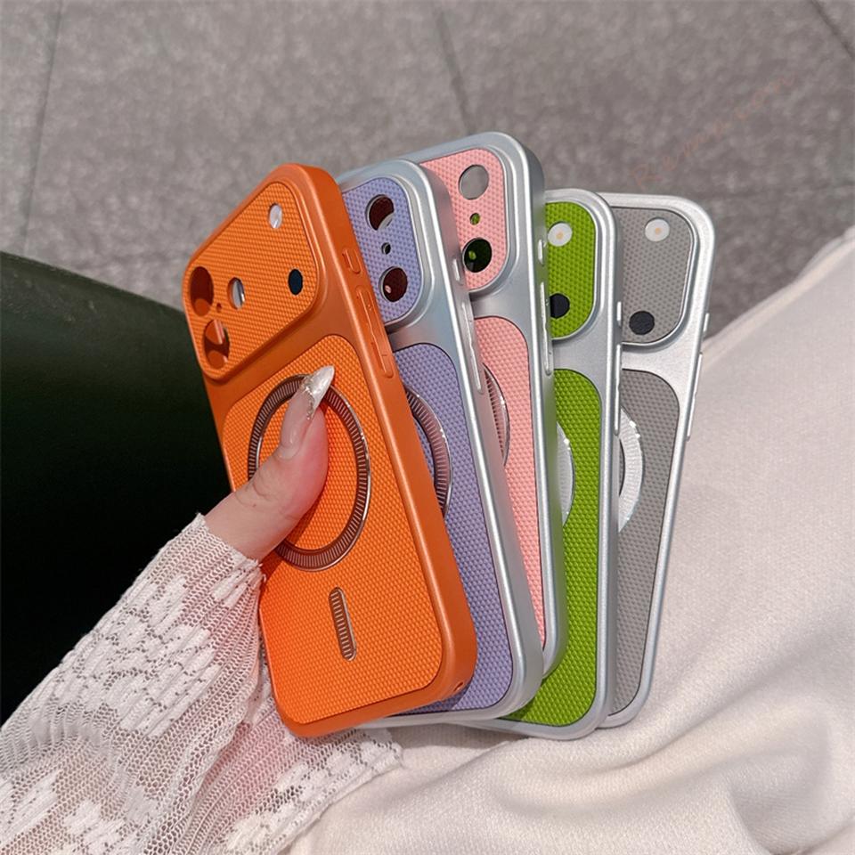 Магнитный чехол для телефона для iPhone 17 11 12 13 14 15 16 17 Pro Max Magsafe Официальная зарядка Ударопрочный защитный чехол